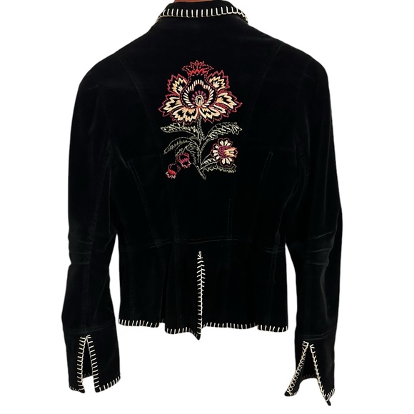 bebe Velvet Embroidered Blazer Jacket XS Vintage - Picture 6 of 14